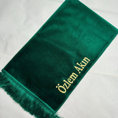 Özel İsimli Aydın Seccade (Yeşil)