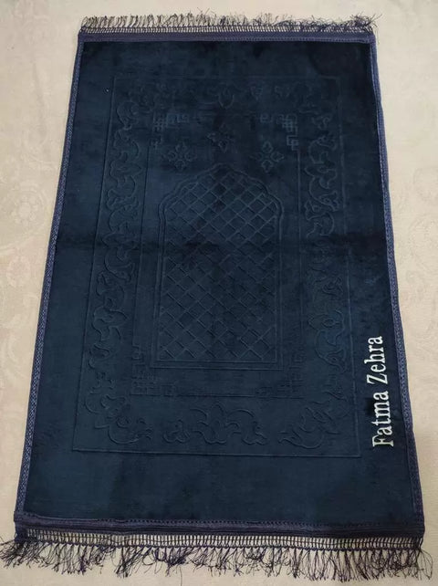 Özel İsimli Peluş Seccade (Lacivert)