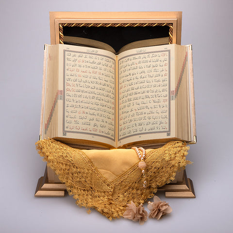 Ahşap Sandıklı Kur’an-ı Kerim Seti (Vizon)